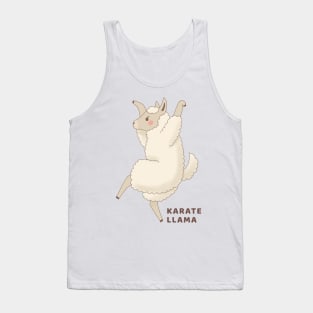 Cute Karate Llama Drawing Tank Top